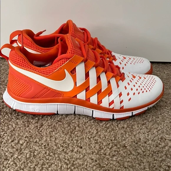 Nike Free Trainer 12 Orange and White Shoes - Picture 3 of 3